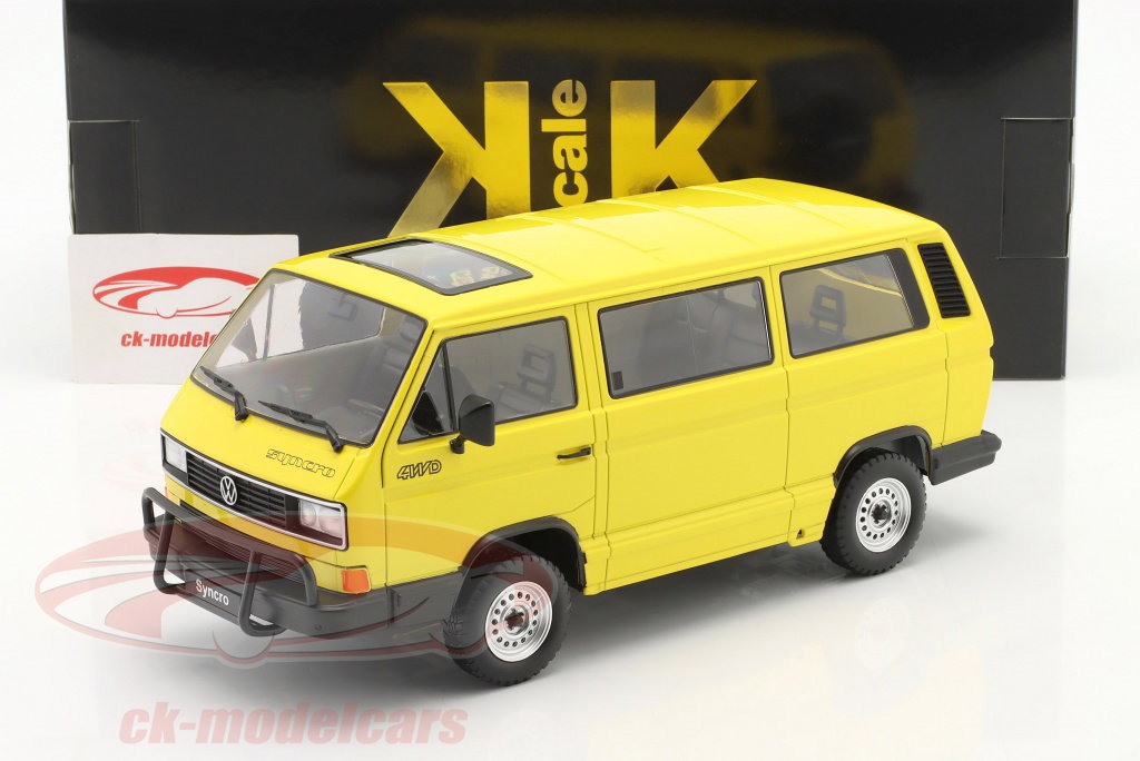 KK-Scale 1:18 Volkswagen VW Bus T3 Syncro year 1987 yellow