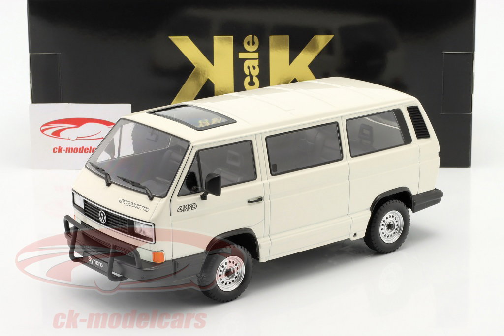 KK-Scale 1:18 Volkswagen VW Bus T3 Syncro Byggeår 1987 hvid