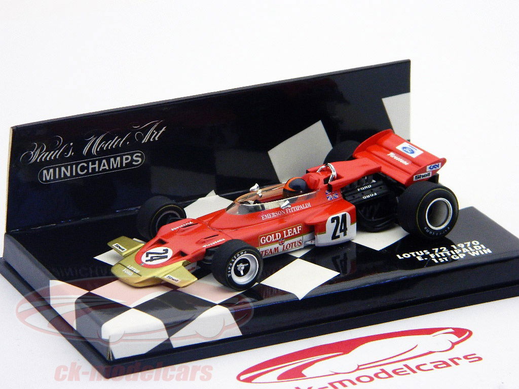 Minichamps 1:43 E. Fittipaldi Lotus 72 #24 Formel 1 1st GP