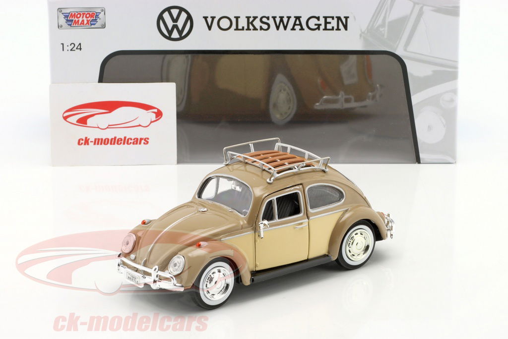 MotorMax 1:24 Volkswagen VW Beetle year 1966 with roof rack