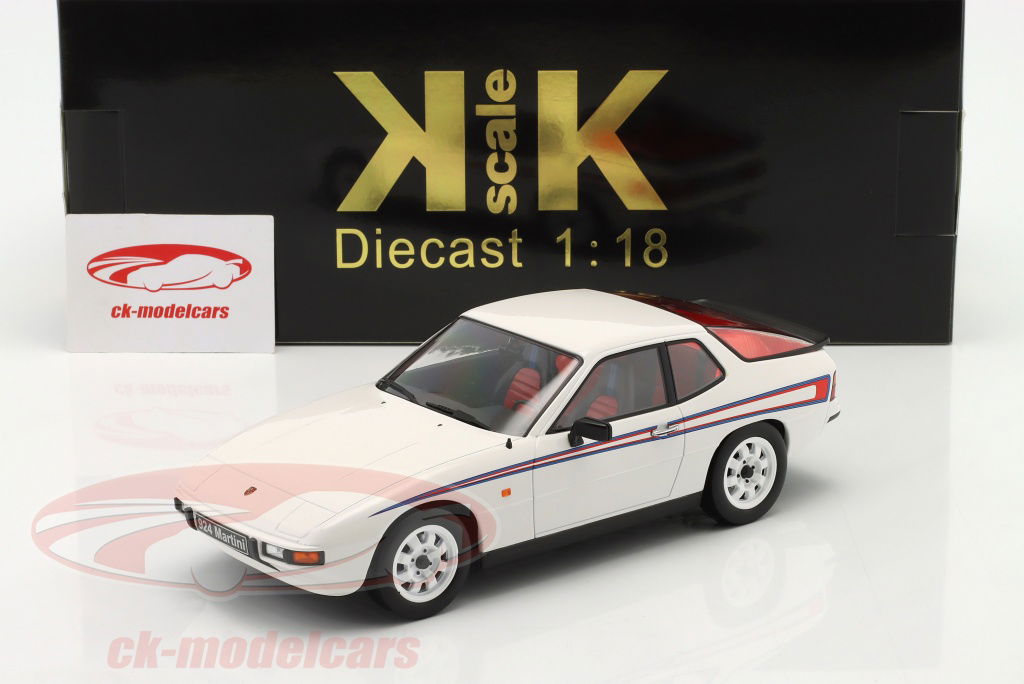 KK-Scale 1:18 Porsche 924 Martini year 1985 white / red / blue