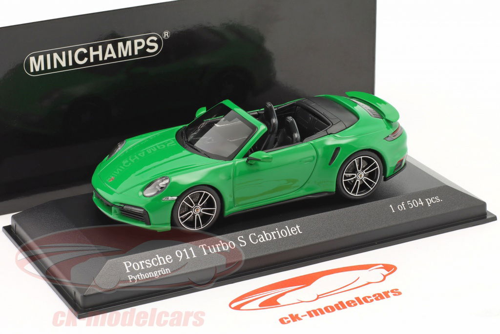 ミニカー MINICHAMPS 1/43 Porsche 911 turquoise Minichamps 1:43 Porsche 911 (992) Turbo S Cabrio year 2020