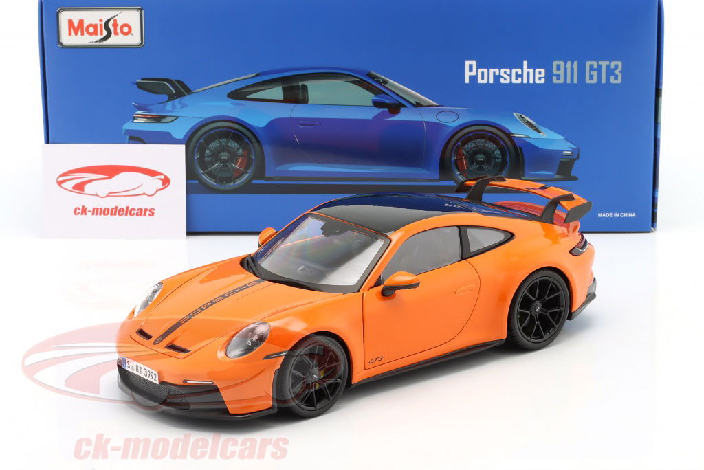 Maisto 1:18 Porsche 911 (992) GT3 year 2022 gulf orange