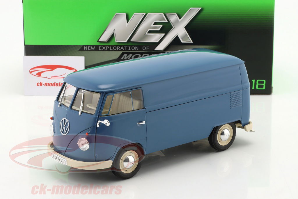 Welly 1:18 Volkswagen VW T1 Bus year 1963 blue 18053bl model car
