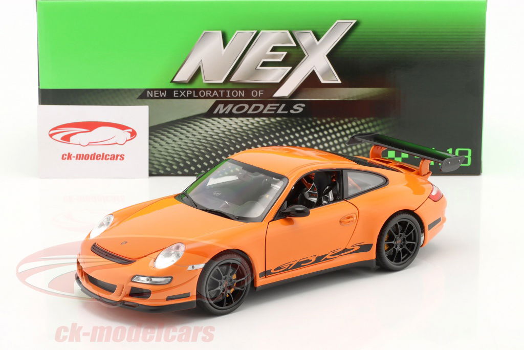 ミニカー　1/18 ポルシェ 911 GT3 RS 2009(ブラック×ホワイトゴールドメタリック) [187563] Norev 1:18 Porsche 911 (997.2) GT3 RS year 2009 black / gold