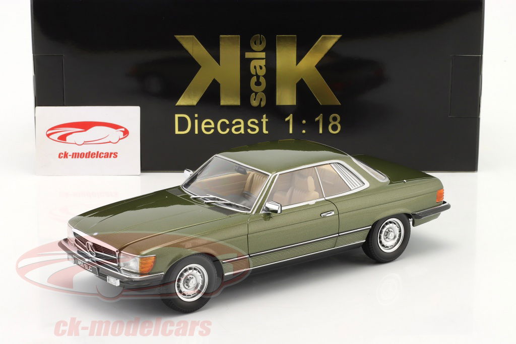 ミニカー　1/18 Mercedes 450 SLC 1973(グリーンメタリック) [KKDC180792] KK-Scale 1:18 Mercedes-Benz 450 SLC (C107) year 1973 green