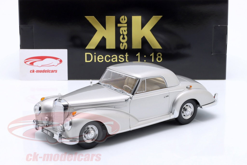 KK-Scale 1:18 Mercedes-Benz 300 SC Coupe (W188) year 1955 silver