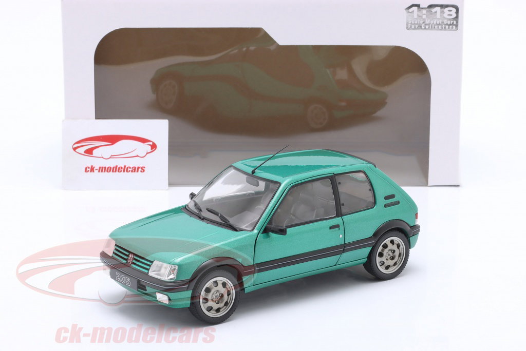 Solido 1:18 Peugeot 205 GTi Griffe 建設年 1992 緑 メタリック