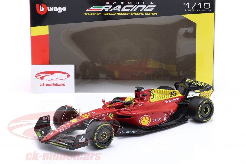Bburago 1:18 Charles Leclerc Ferrari F1-75 #16 2nd Italian