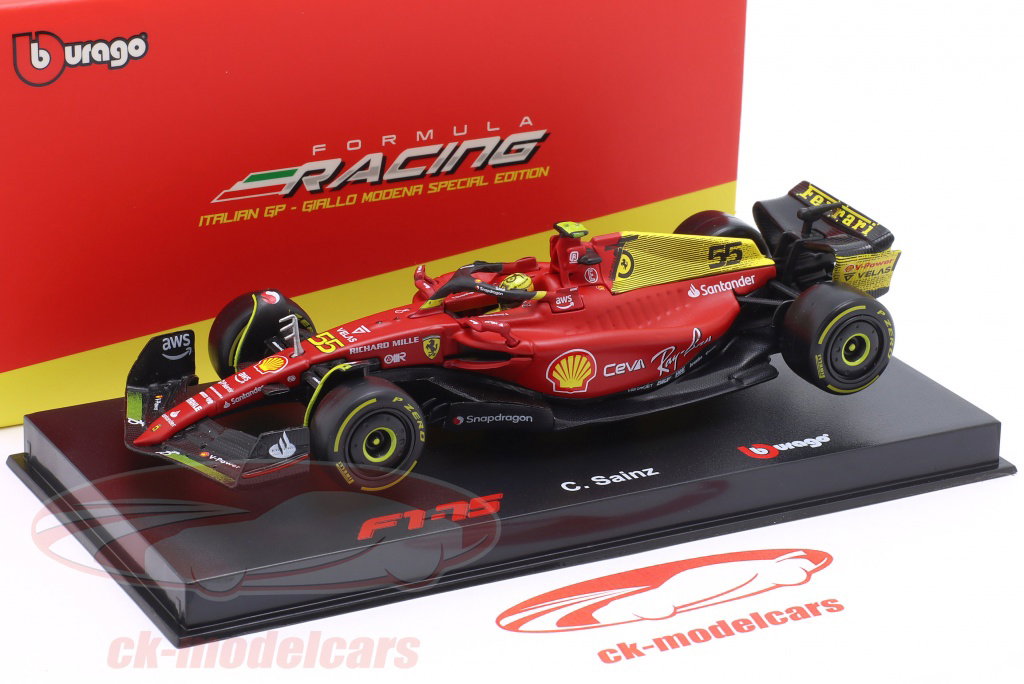 Bburago 1:43 Carlos Sainz Jr. Ferrari F1-75 #55 4th Italian GP