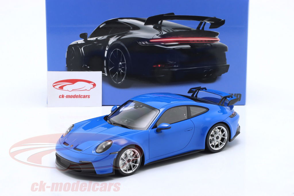 Minichamps 1:18 Porsche 911 (992) GT3 2021 シャークブルー / 銀