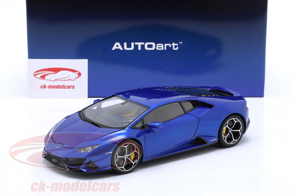 ※新品同様品★AUTOart Lamborghini Huracan Lamborghini Huracan EVO Blu Nethuns Blue 1/18 Model Car by