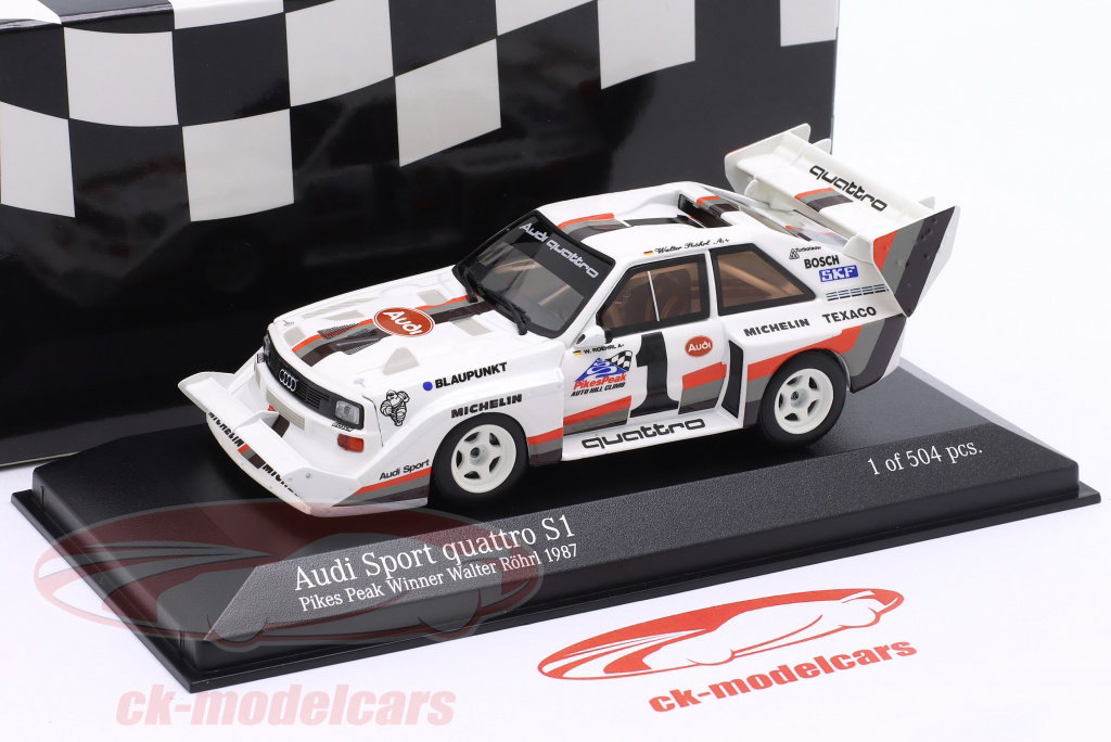 Minichamps 1:43 Audi Sport quattro S1 E2 #1 winner Pikes Peak 1987