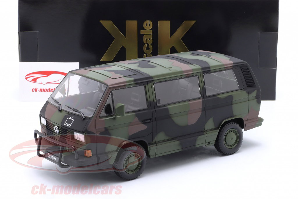 KK-Scale 1:18 Volkswagen VW T3 Bus Syncro 軍隊 1987 迷彩