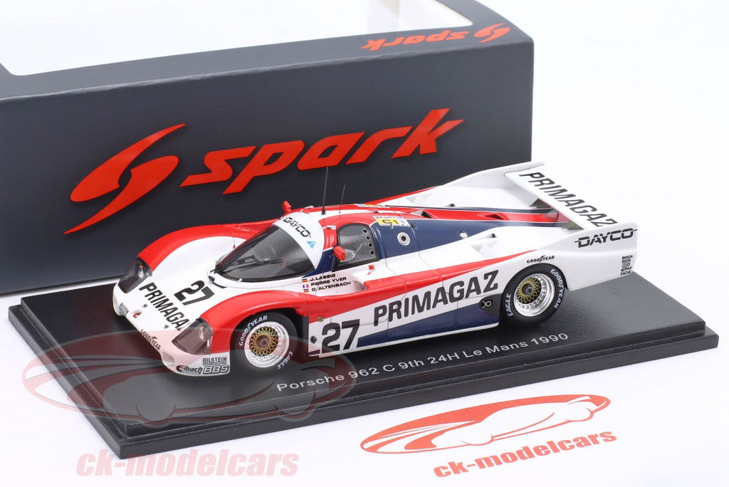 Spark 1:43 Porsche 962C #27 9th 24h LeMans 1990 Yver, Lässig