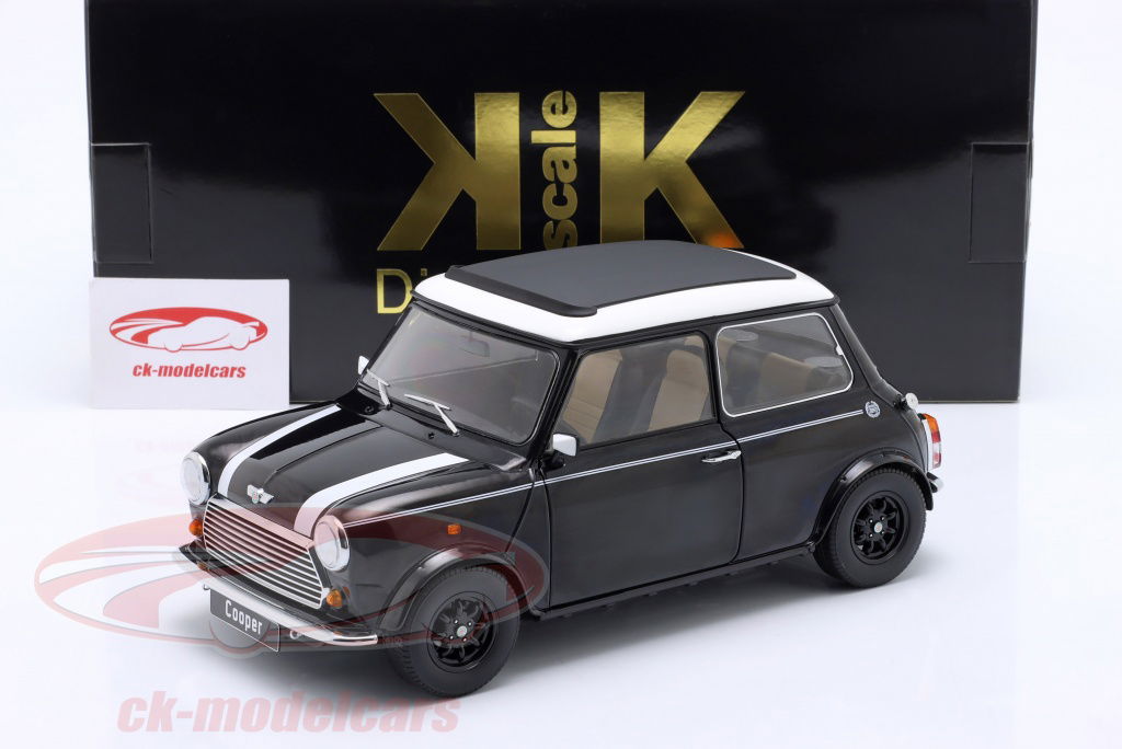 KK-Scale 1:12 Mini Cooper with sunroof black metallic / white LHD