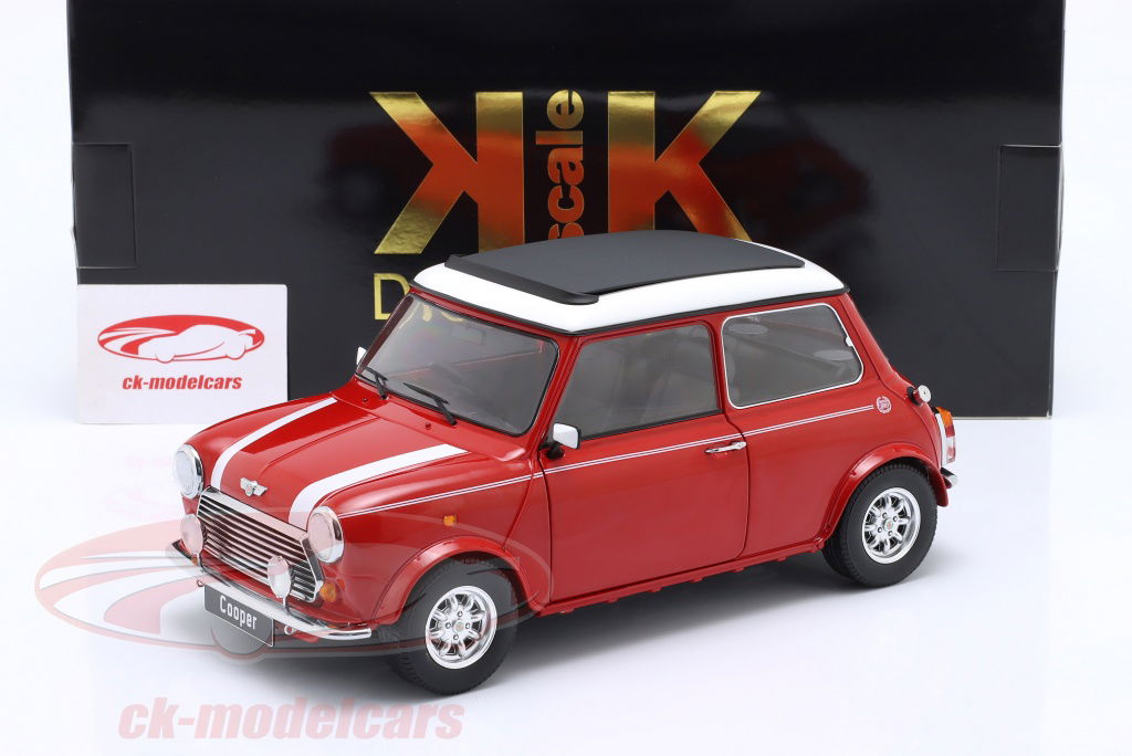 KK-Scale 1:12 Mini Cooper with sunroof red / white RHD