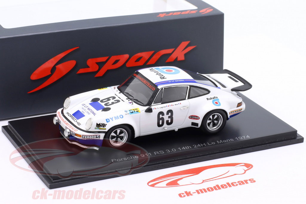 Spark 1:43 Porsche 911 Carrera RSR #63 24h LeMans 1974 Meo