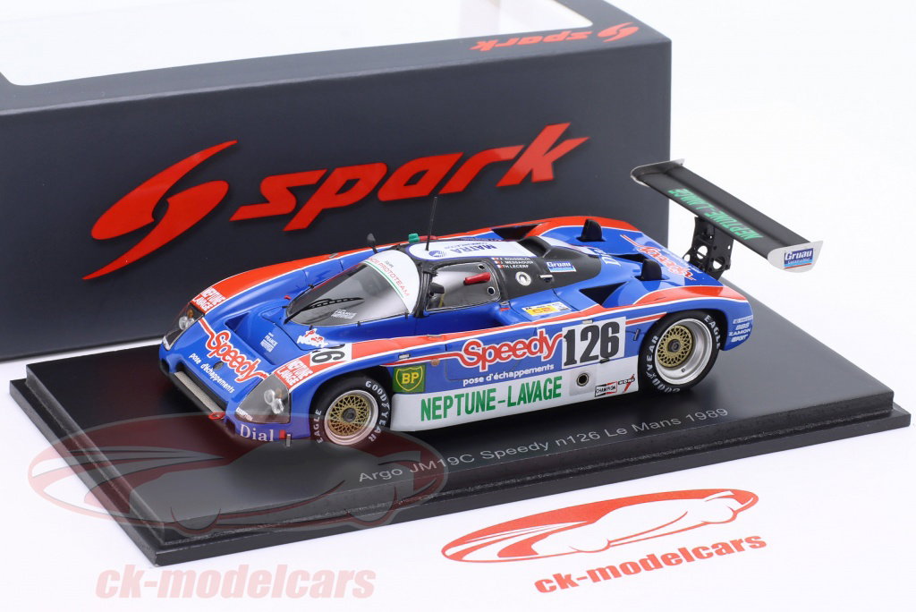 Spark 1:43 Argo JM19C #126 24h LeMans 1989 Messaouidi, Rousselot