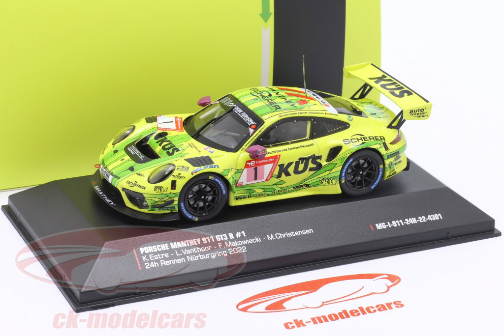 Ixo 1:43 Porsche 911 GT3 R #1 24h Nürburgring 2022 Manthey Grello