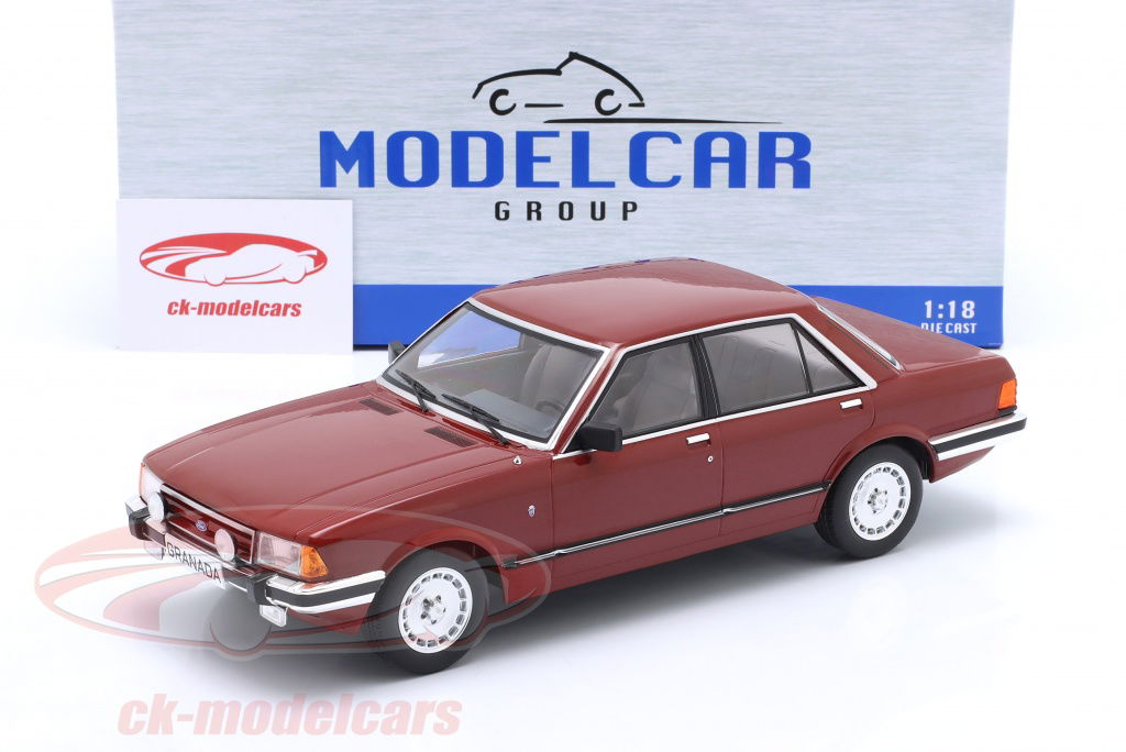ModelCarGroup 1:18 Ford Granada MK II 2.8 Ghia 建設年 1982 濃い赤