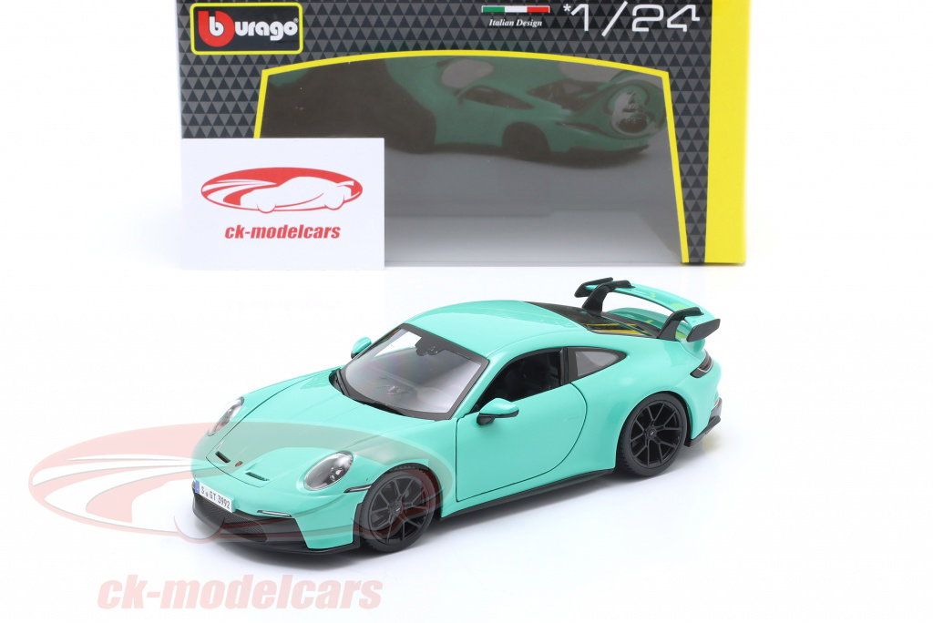 Bburago 1:24 Porsche 911 (992) GT3 year 2021 mint green 18-21104G