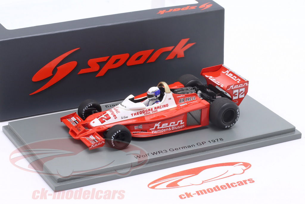 Spark 1:43 Keke Rosberg Wolf WR3 #32 Germany GP formula 1 1978