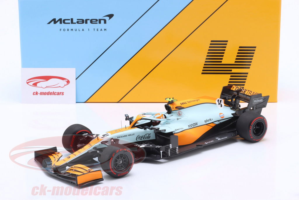 Minichamps 1:18 Lando Norris McLaren MCL35M Gulf #4 3位
