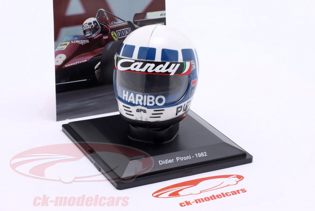 Casque F1 1:5 Didier Pironi Ferrari 1982 - Modèle Edicola HELFE23 - NEUF