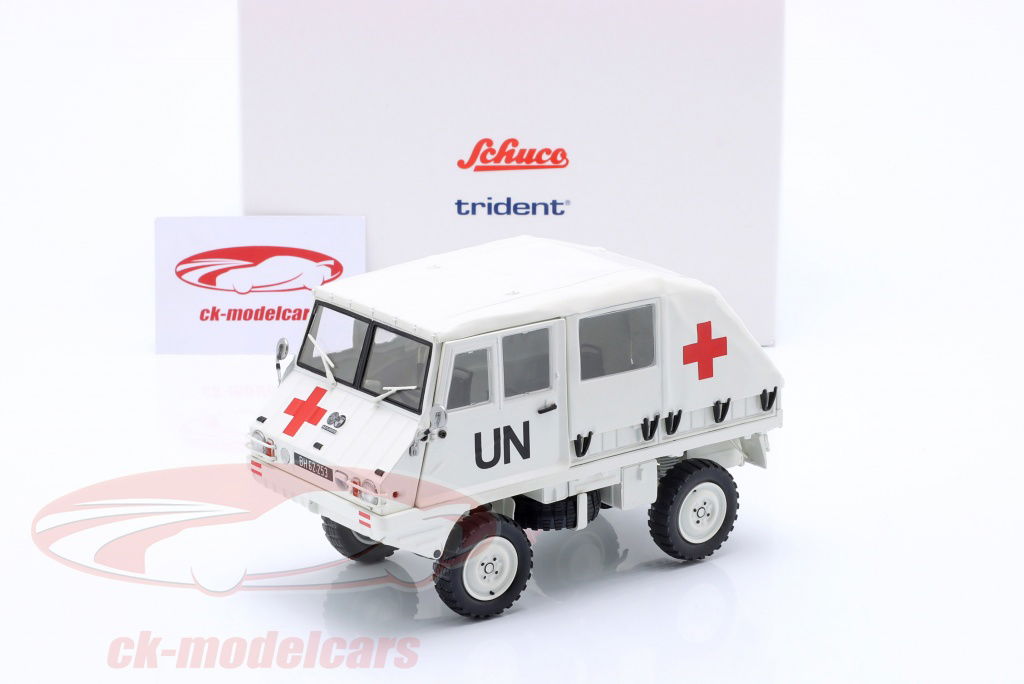 Schuco 1:18 Steyr-Puch Haflinger United Nations white