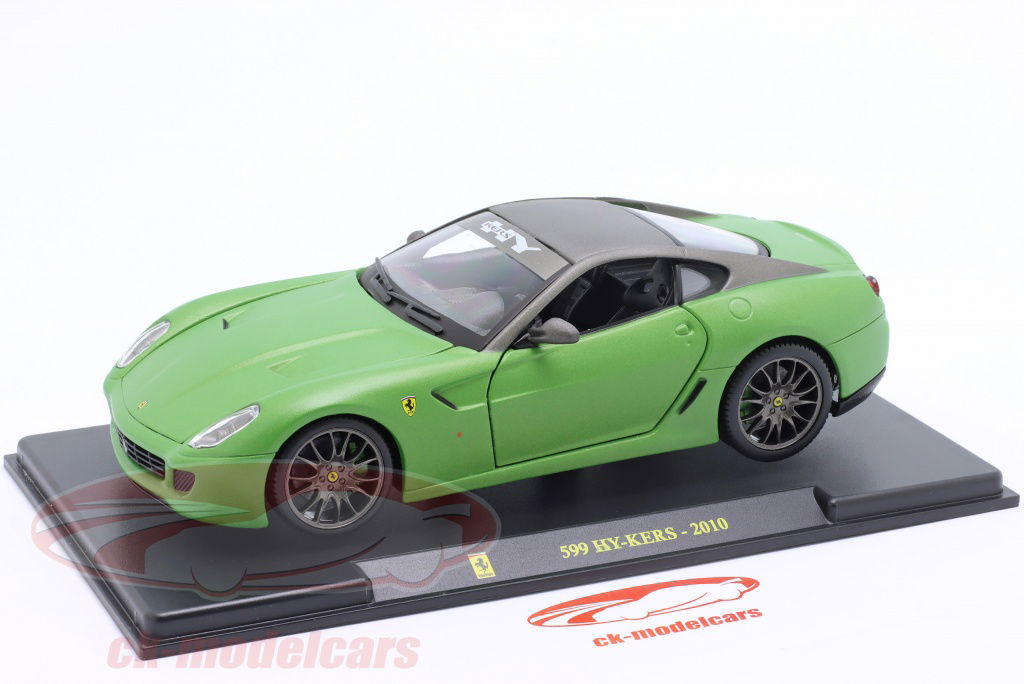 希少Ferrari Bburago 1:24 Ferrari 599 HY-KERS year 2010 green metallic