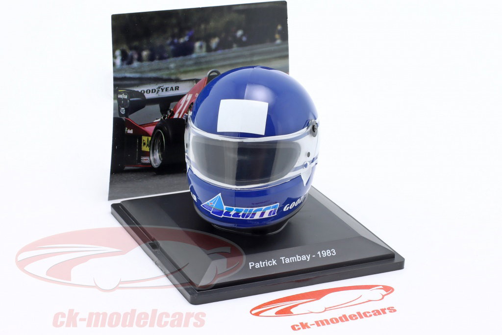 Miniature Casque F1 Patrick Tambay 1983 - Ferrari - Échelle 1:5 - Vitrine En Méthacrylate - Centauria