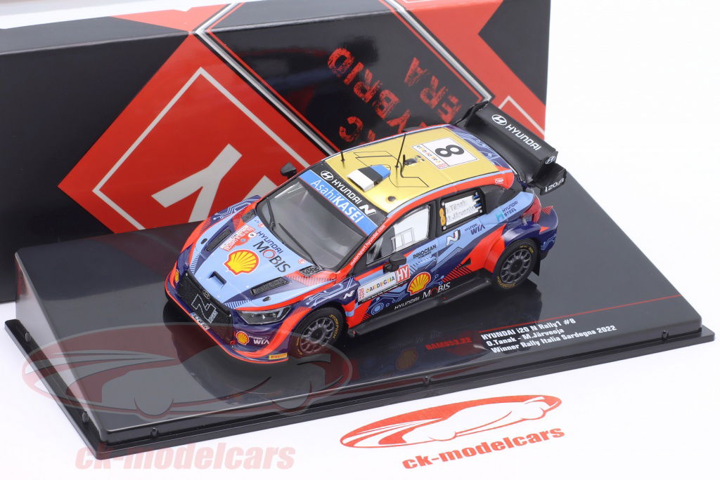 iXO Hyundai i20 WRC 1/43 スケール　ミニカー Ixo 1:43 Hyundai i20 N Rally1 #8 Winner Rallye Sardinia