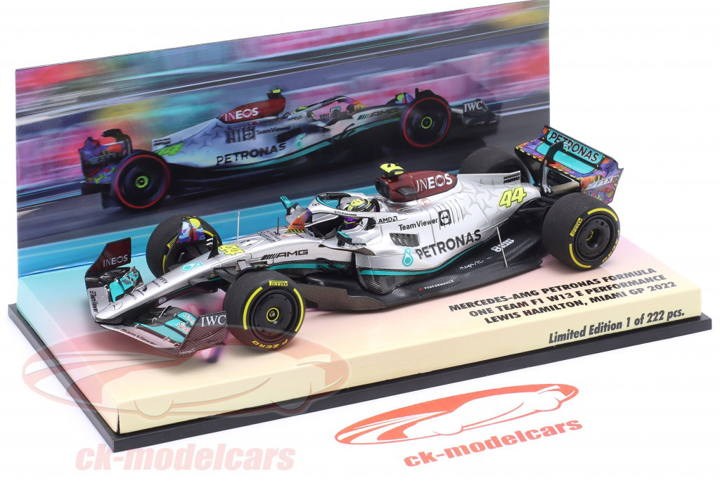 PMA 1/43 メルセデス F1 W13 ラッセル 2022 マイアミ Minichamps 1:43 Lewis Hamilton Mercedes-AMG F1 W13 #44 6位