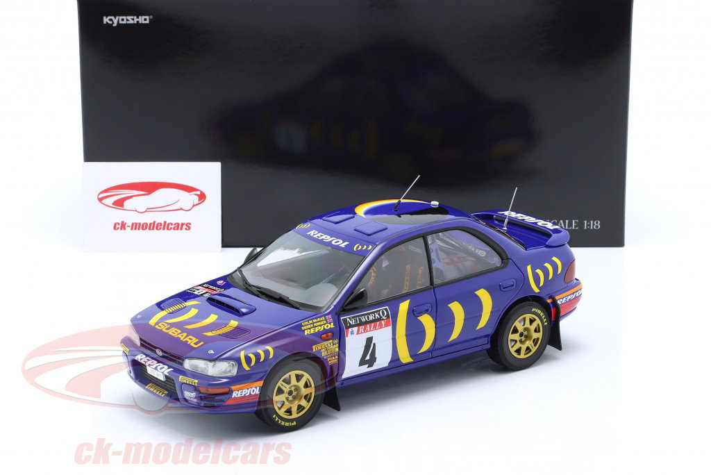 Kyosho 1:18 Subaru Impreza 555 #4 勝者 RAC Rallye 1994 McRae