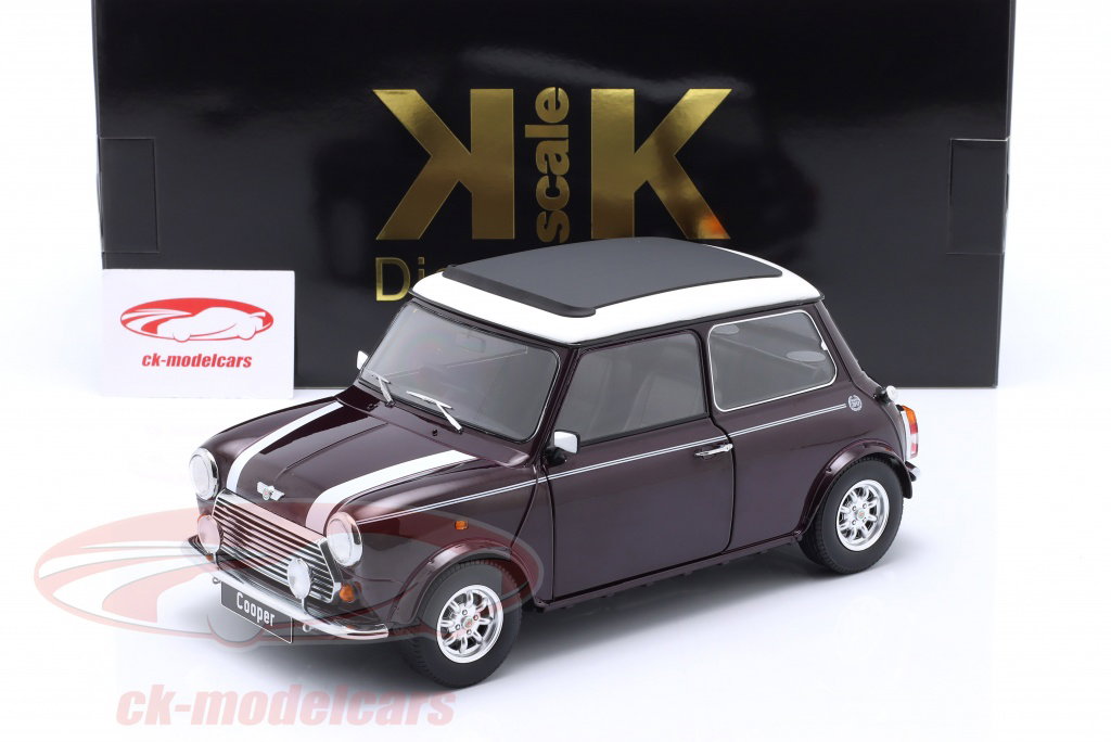 KK-Scale 1:12 Mini Cooper RHD with Sunroof violet metallic / white