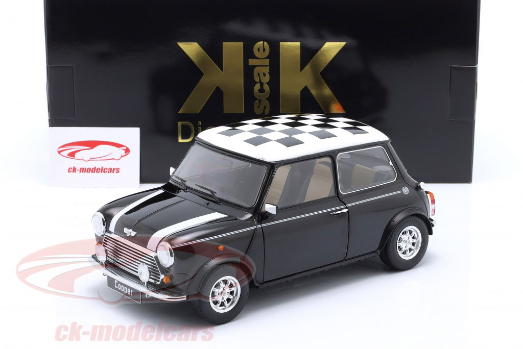 KK-Scale 1:12 Mini Cooper RHD checkered black / white KKDC120055R