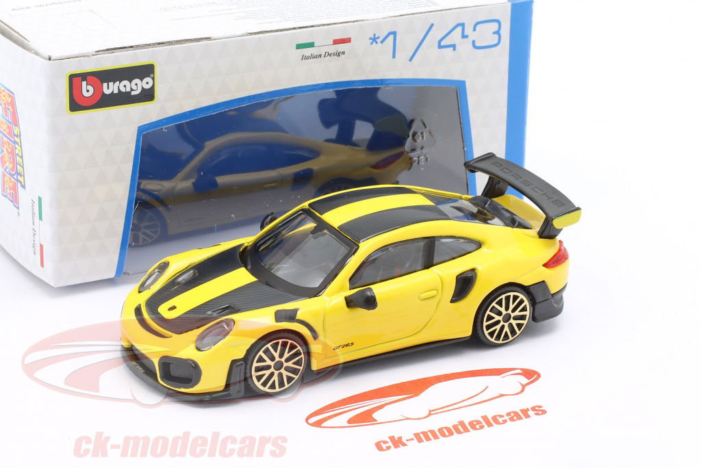 Bburago 1:43 Porsche 911 GT2 RS Anno di costruzione 2018 giallo