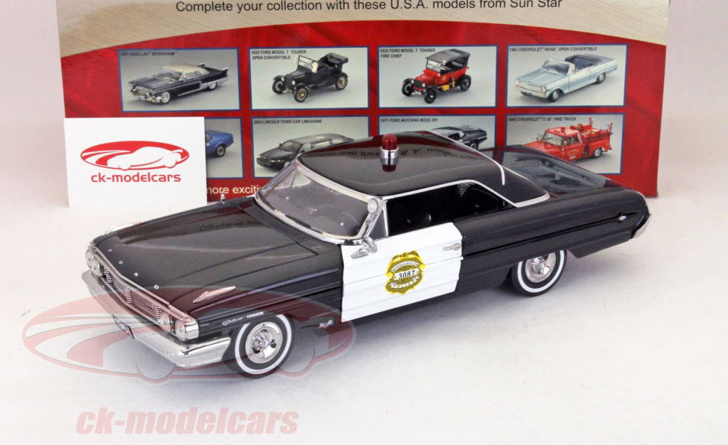 Sun Star Models 1:18 Ford Galaxie 500 police minneapolis