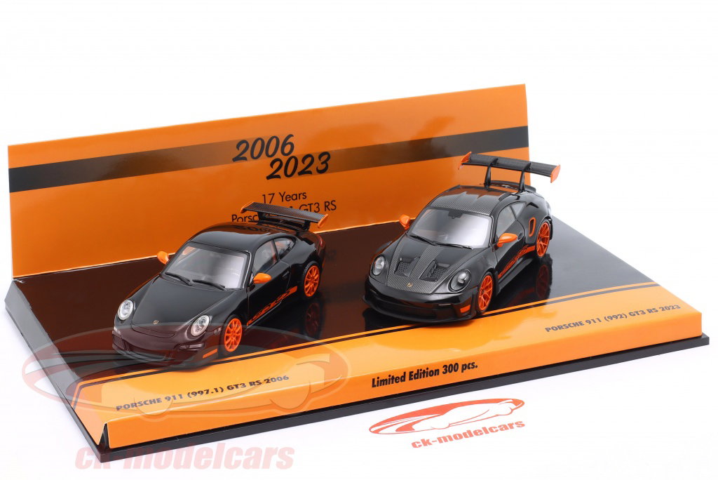 Porsche 997 RSR #23 ミニカー 1/43 Minichamps 1:43 2-Car Set 17 年 Porsche 911 GT3 RS: 997.1 (2006
