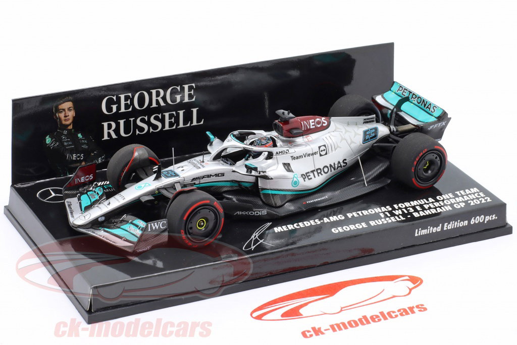 Minichamps 1:43 G. Russell Mercedes-AMG F1 W13 #63 4th Bahrain GP