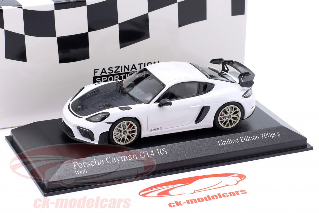 Minichamps 1:43 Porsche 718 (982) Cayman GT4 RS 2021 white