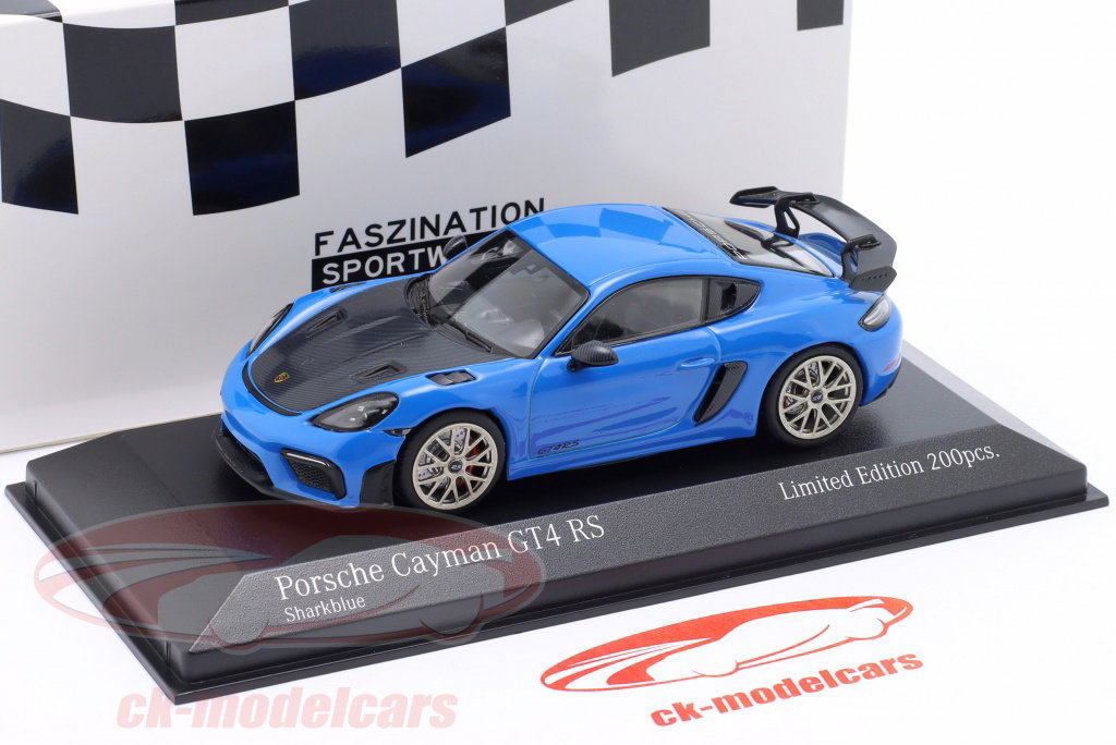 Minichamps 1:43 Porsche 718 (982) Cayman GT4 RS 2021 sharkblue