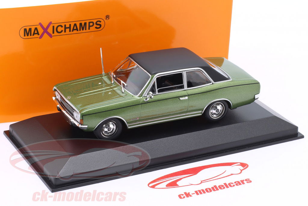 Minichamps 1:43 Opel Commodore A 建設年 1970 緑 メタリックな / 黒