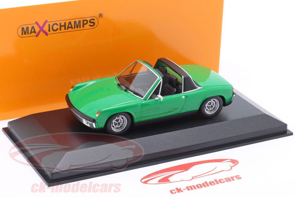 ミニカー MINICHAMPS VW-Porsche 914/4 1/43 Autoart Minichamps 1:43 VW-Porsche 914/4 Byggeår 1972 grøn 940065664