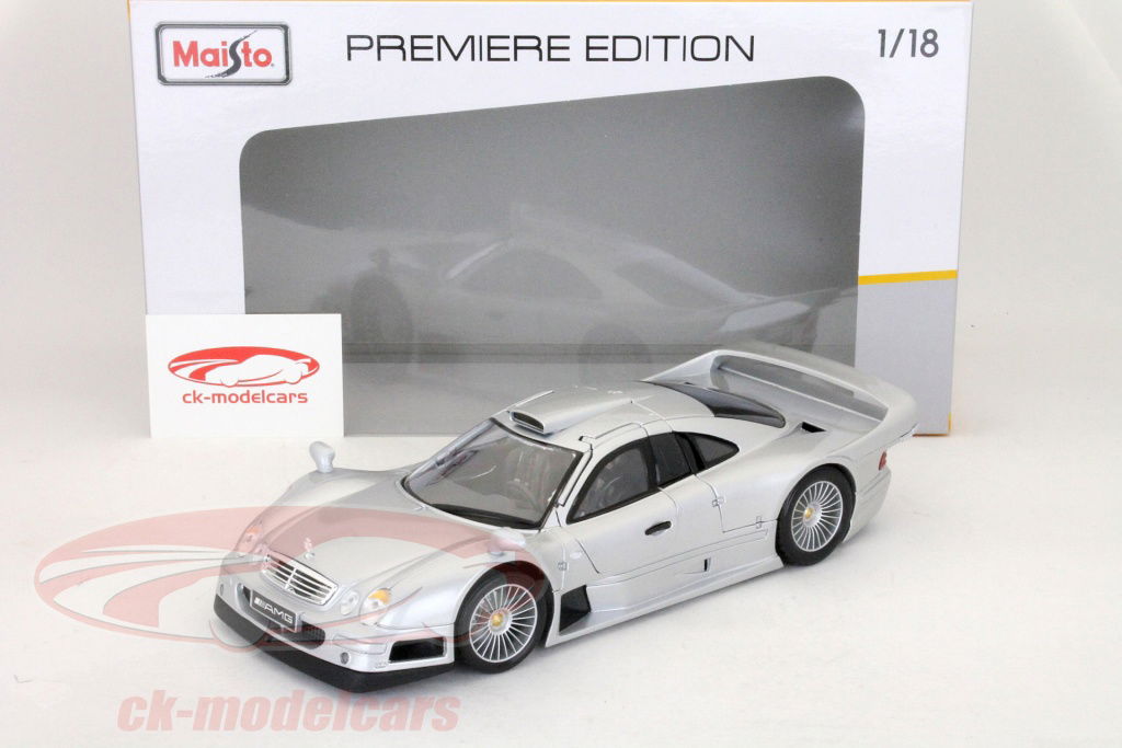 Maisto Mercedes CLK‐GTR street version 1/18 Maisto Mercedes-Benz CLK-GTR Matt Black Street version