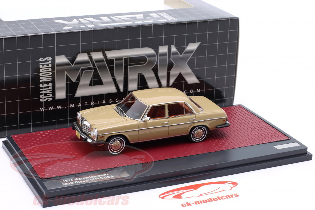Matrix 1:43 Mercedes-Benz 300D (W115) US version 1974 beige