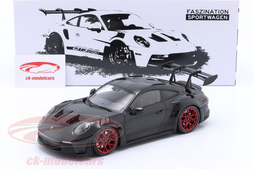 Minichamps 1:18 Porsche 911 (992) GT3 RS 建設年 2023 黒 / 赤