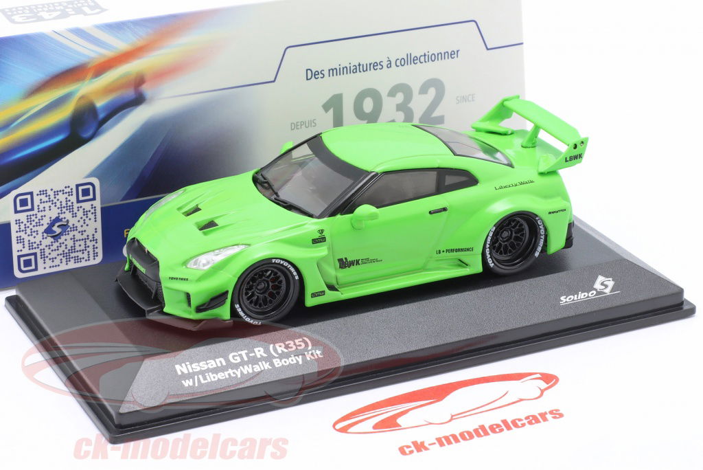Solido 1:43 Nissan GT-R (R35) Liberty Walk Body Kit acid