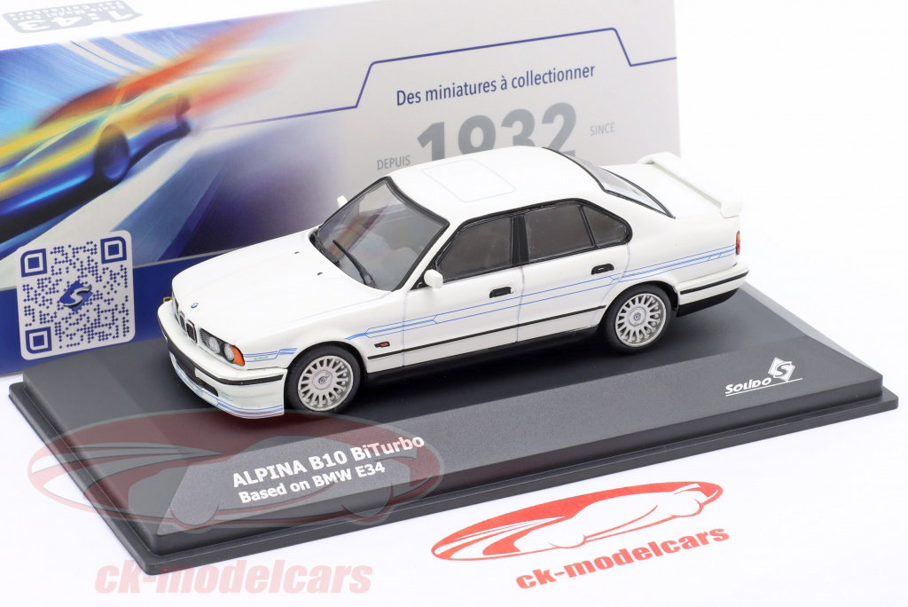 Solido 1/43 - BMW Alpina B10 Bi-Turbo E34 Blanche 1994 - Neuve Sous Boîte